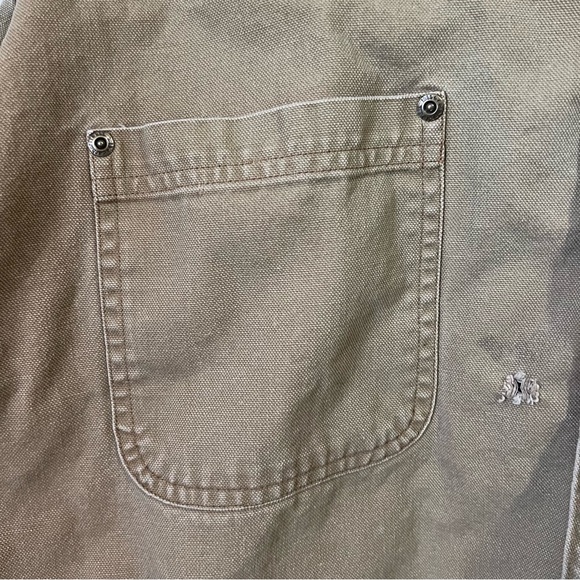 Vintage Carhartt Men's XL S96 Brown Duck Canvas Shirt Jacket Flannel Lined Snap - Picture 13 of 16